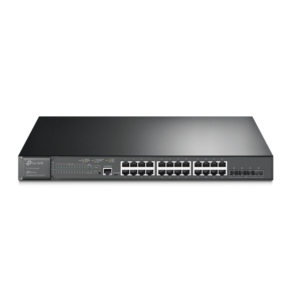 TP-LINK JetStream 24-Port Gigabit and 4-Port 10GE SFP+ L2+ Switch PoE
