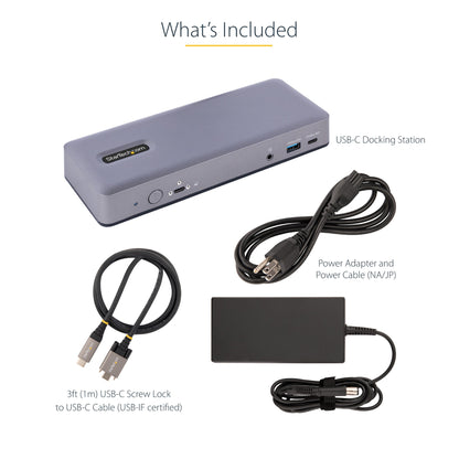 StarTech.com Multi Monitor HDMI/DP/DP USB-C Docking Station 60W