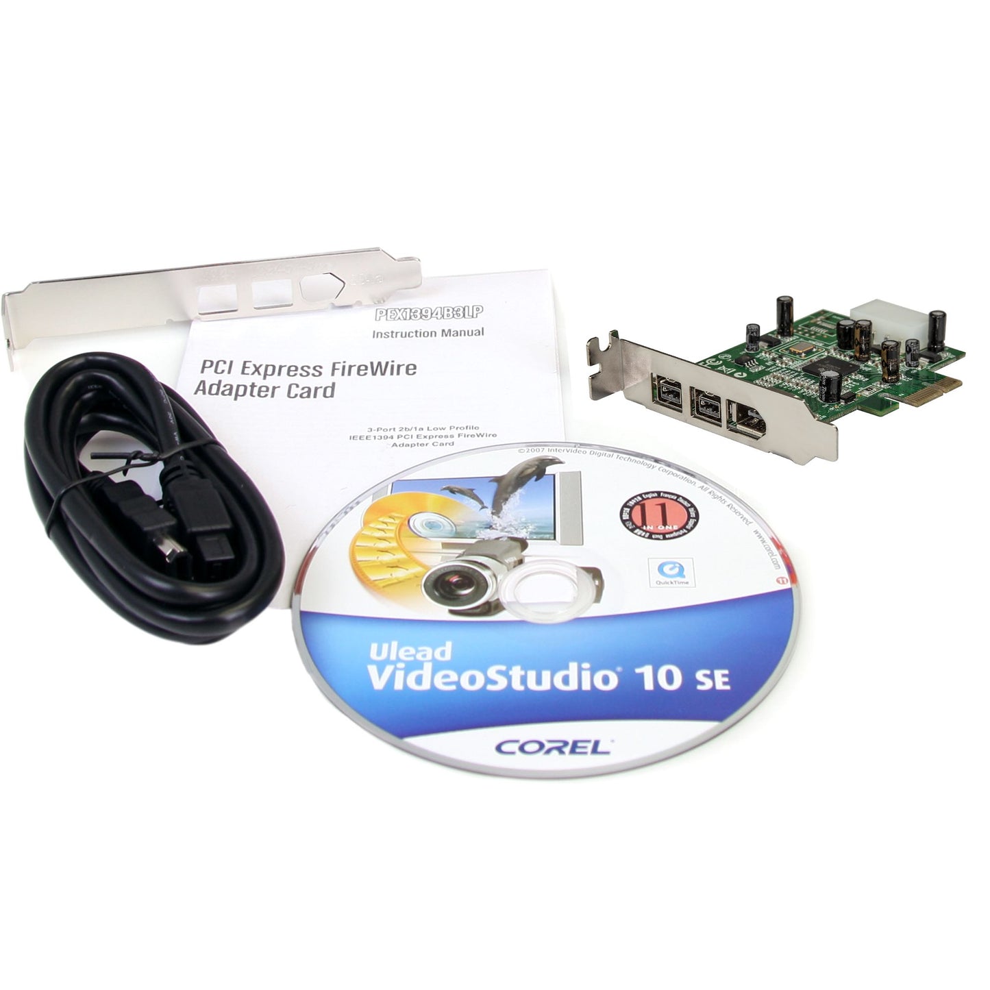 StarTech.com 3 Port 2b 1a Low Profile 1394 PCI Express FireWire Card Adapter Hub