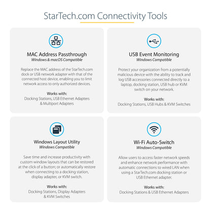 StarTech.com Multiport Adapter Hub USB-C Docking Station 100W
