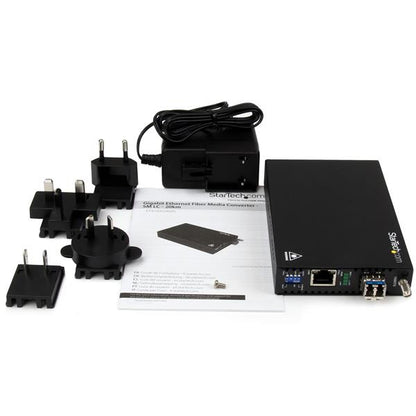 StarTech.com Gigabit Ethernet Copper-to-Fiber Media Converter - SM LC - 20 km Networking