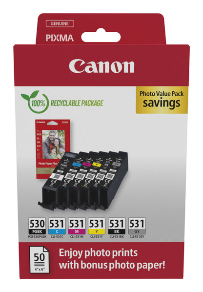 Canon 6117C004/PGI-530/CLI531 Ink Cartridge (Canon Pixma TS 8750)