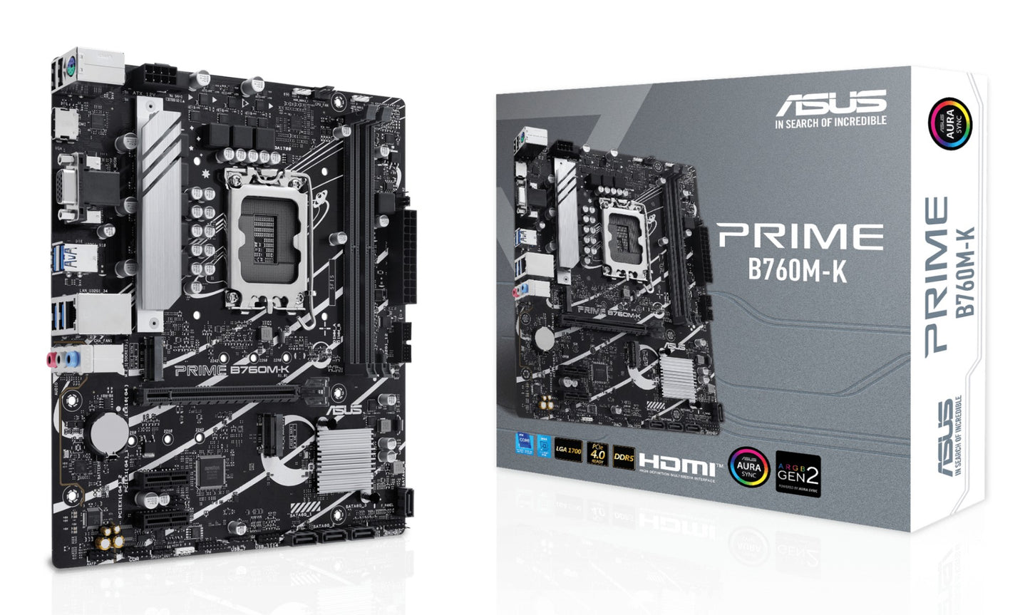 ASUS PRIME B760M-K Intel B760 LGA 1700 micro ATX Motherboard