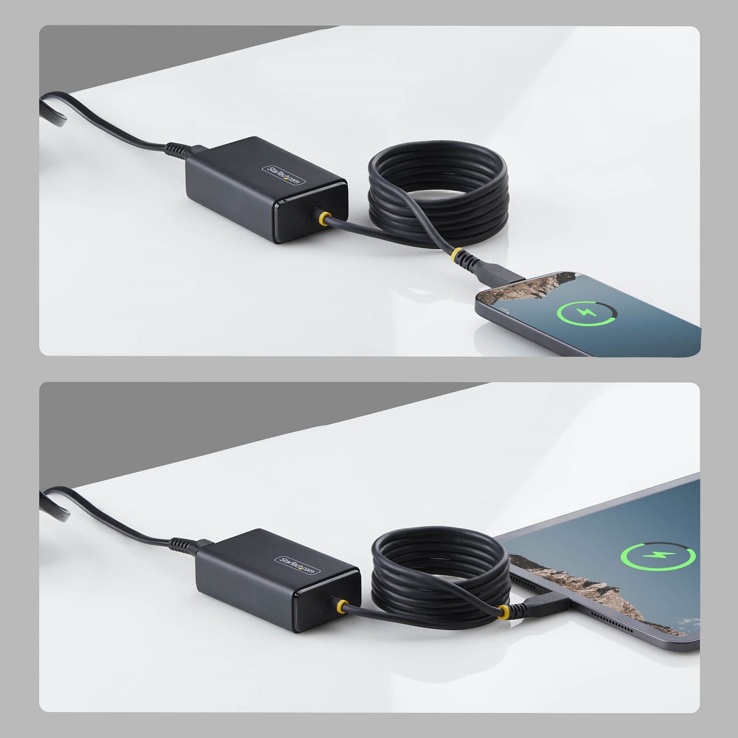 StarTech.com 65W USB-C Laptop Charger, 1.5m Tethered USB-C Cable, Power Adapter