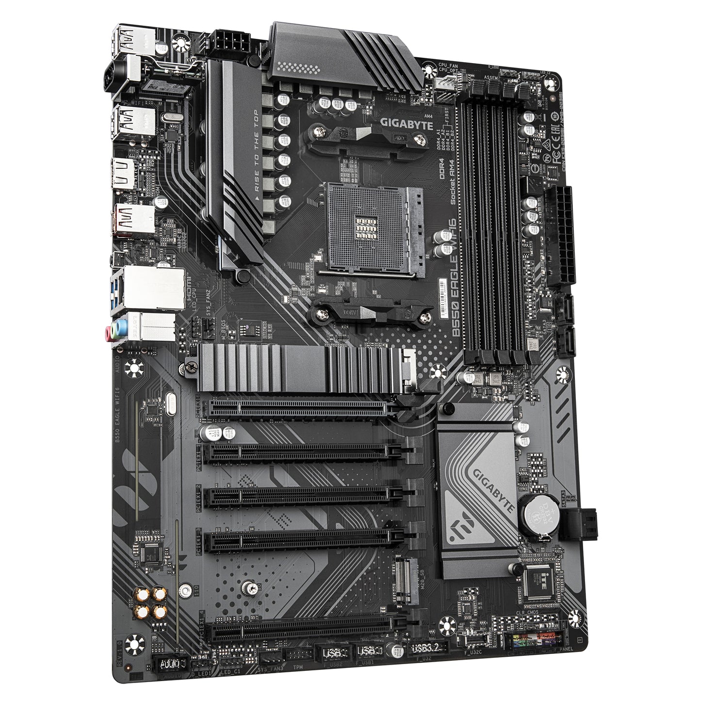 Gigabyte B550 EAGLE WIFI6 Motherboard - AMD Ryzen 5000 G-Series CPUs, 10+3+1 Phases