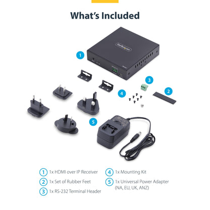 StarTech.com HDMI Receiver Over IP Network for the IH2006 Product Series, 4K 60Hz KVM Switch