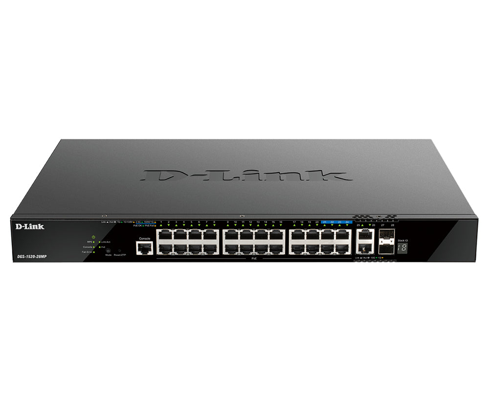 D-Link 28-Port Gigabit Stackable POE+ Smart Switch