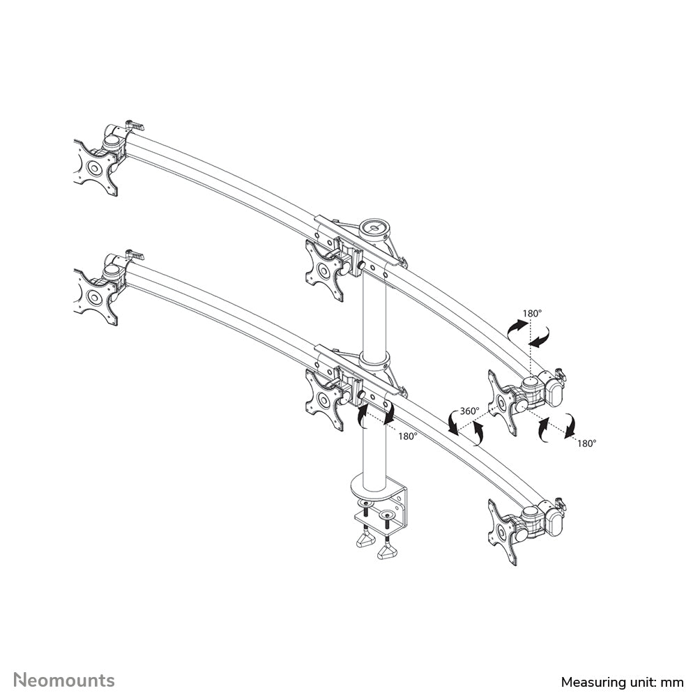 Neomounts FPMA-D700D6 Monitor arm 19-27"