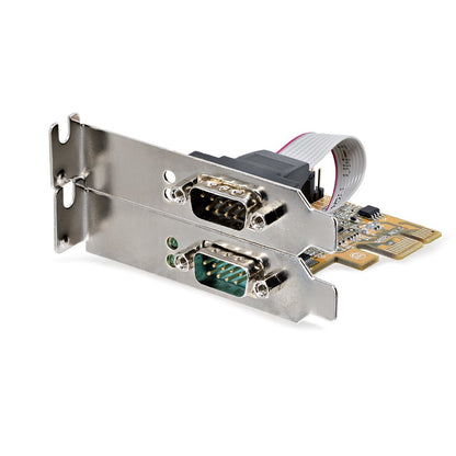 StarTech.com 2-Port PCI Express Serial Interface Card, Dual Port PCIe to RS232 (DB9) Hub