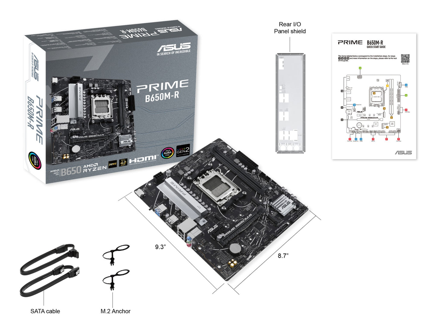 ASUS PRIME B650M-R AMD B650 Socket AM5 micro ATX Motherboard