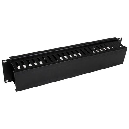 StarTech.com Horizontal 2U Server Rack Cable Management Finger Duct w/ Cover - 19"