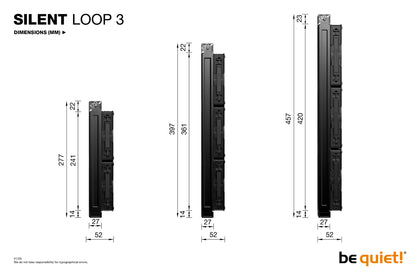 be quiet! Silent Loop 3 420 mm Processor All-in-one liquid cooler 14 cm Black 1 pc(s) Cooling