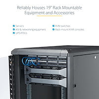 StarTech.com 15U Enterprise-Grade Flat Pack Server Rack Cabinet, 19in Enclosed