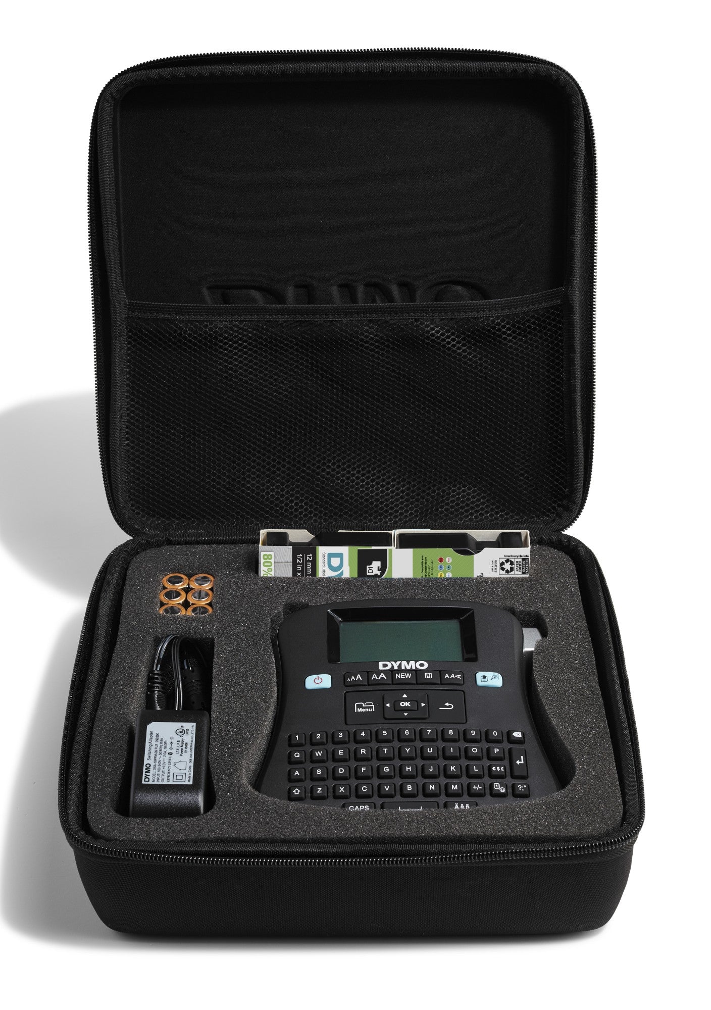 DYMO LabelManager 210D+ Handheld Label Maker Kit | QWERTY Keyboard | with 12mm Black Label Printer