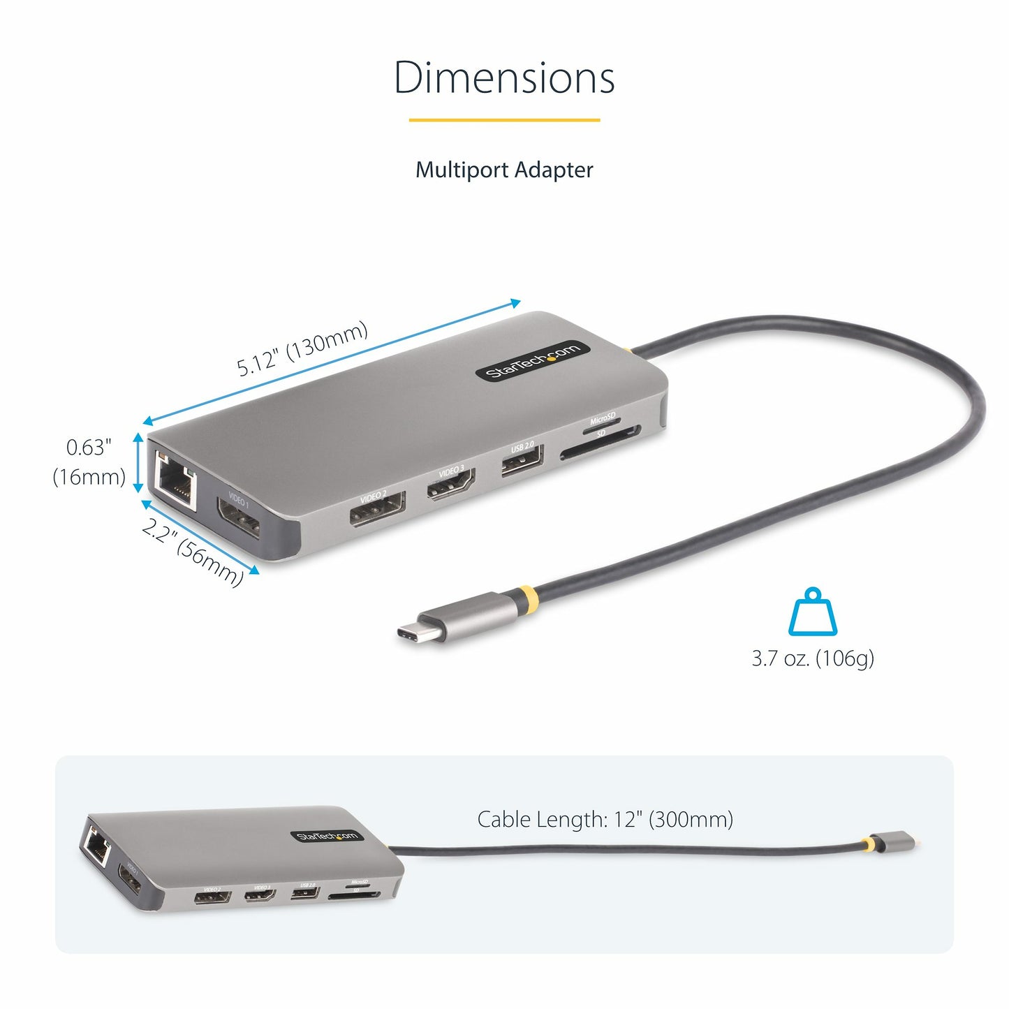 StarTech.com Triple-Monitor Multiport Adapter USB-C Docking Station