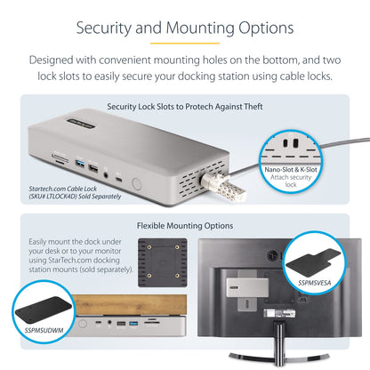 StarTech.com Universal USB4 & Thunderbolt 4 Docking Station 100W