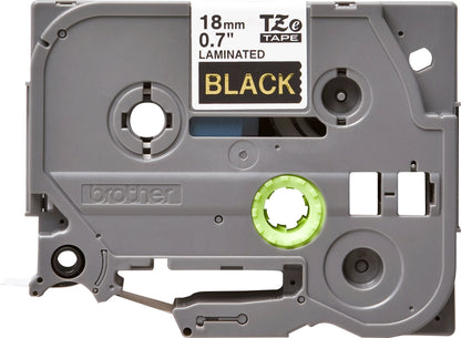 Brother TZE-344 DirectLabel gold on black Laminat 18mm x 8m for Brother P-Touch TZ Labels