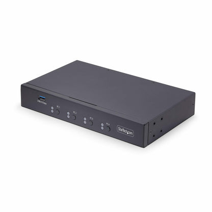 StarTech.com 4-Port KM Switch with Mouse Switching, USB Switch for Keyboard/Mouse