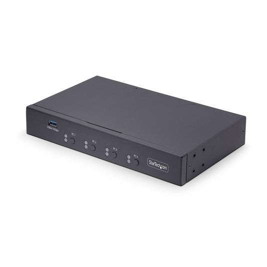 StarTech.com 4-Port KM Switch with Mouse Switching, USB Switch for Keyboard/Mouse