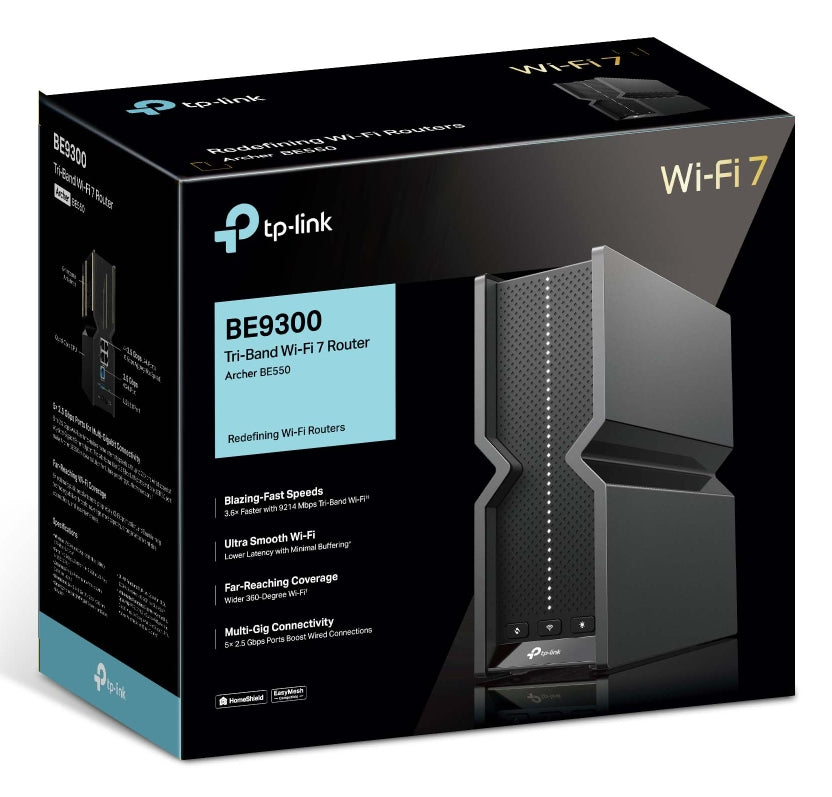 TP-LINK Archer BE9300 Tri-Band Wi-Fi 7 Router Networking