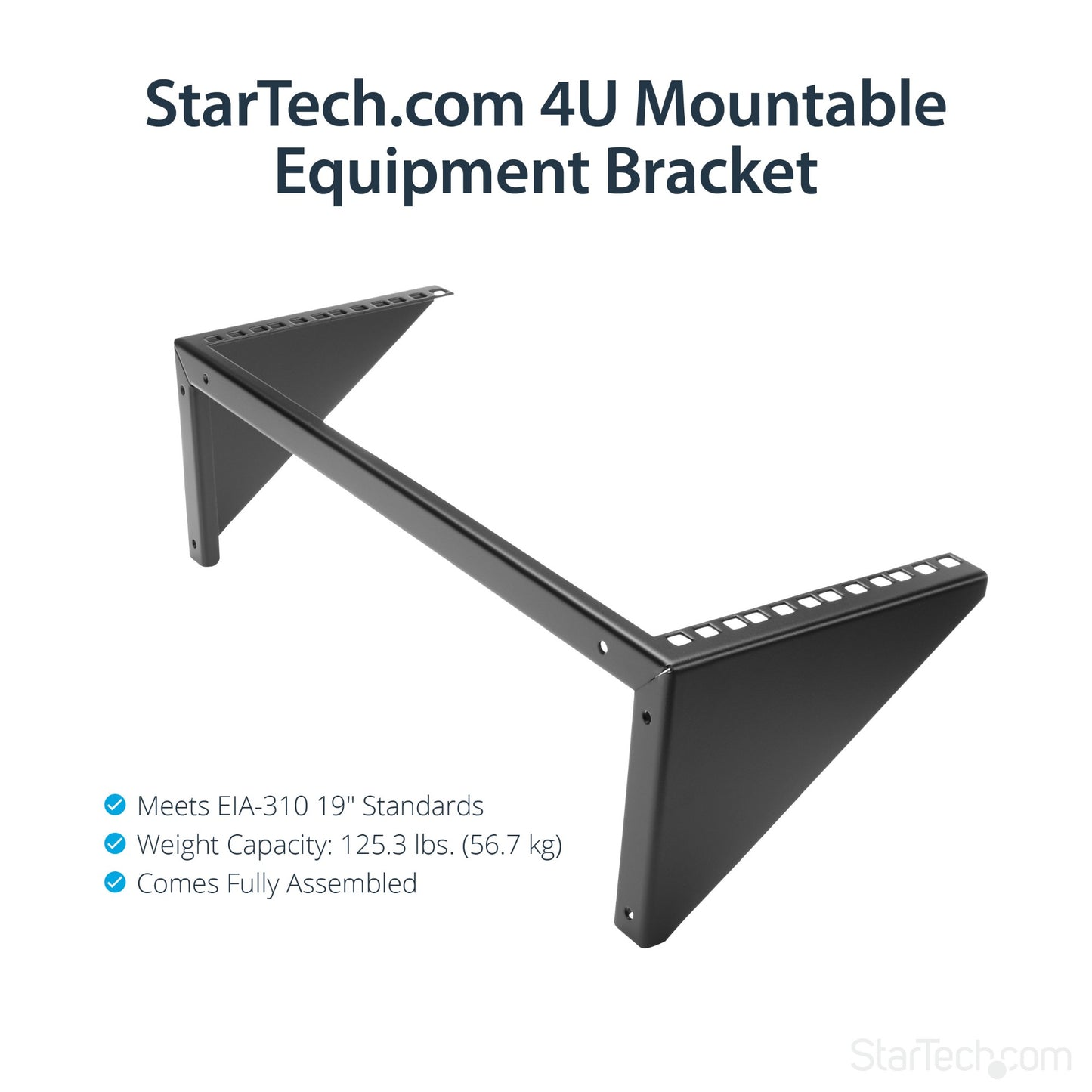 StarTech.com 4U 19in Steel Vertical Wall Mount Equipment Rack Bracket - TAA
