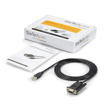 StarTech.com 6ft (1.8m) 1-Port USB to Serial RS232 Adapter, FTDI DB9 Serial DCE Cable