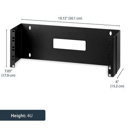 StarTech.com 4U Hinged Wall Mount Patch Panel Bracket - 6 inch Deep - 19" Patch
