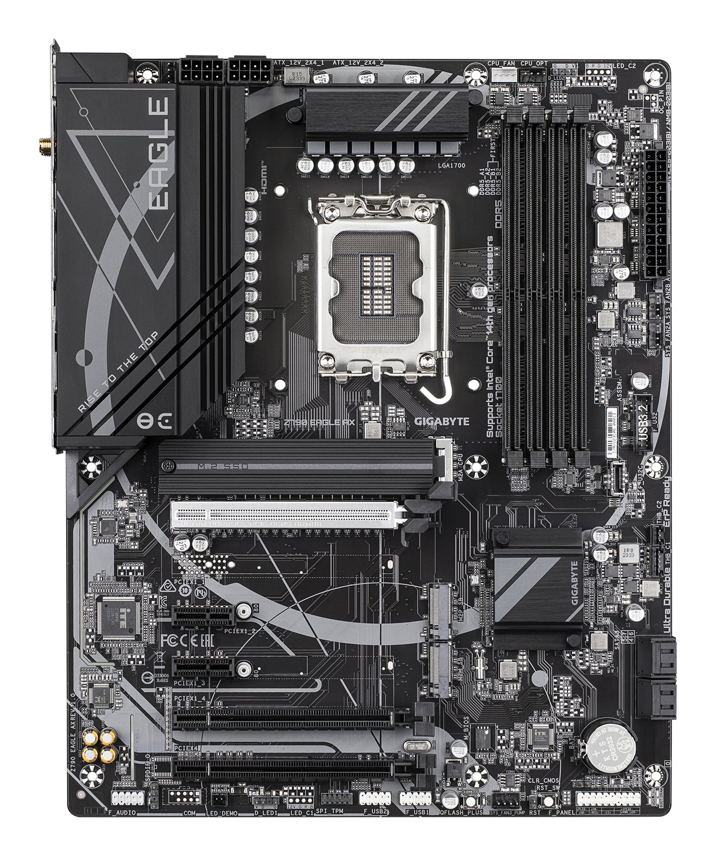 Gigabyte Z790 EAGLE AX Motherboard - Supports Intel Core 14th Gen CPUs, 12+1+１Phases