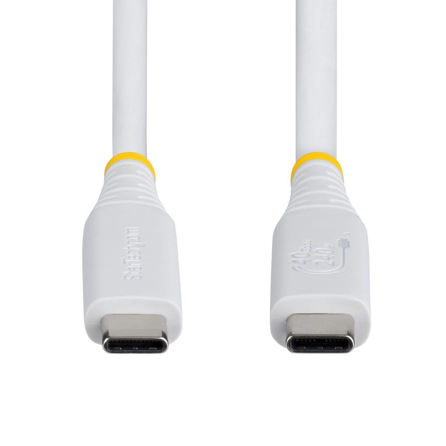 StarTech.com 1m (3ft) USB4 Cable, 40Gbps, USB-IF Certified USB-C Cable, 240W PD, 8K (White)