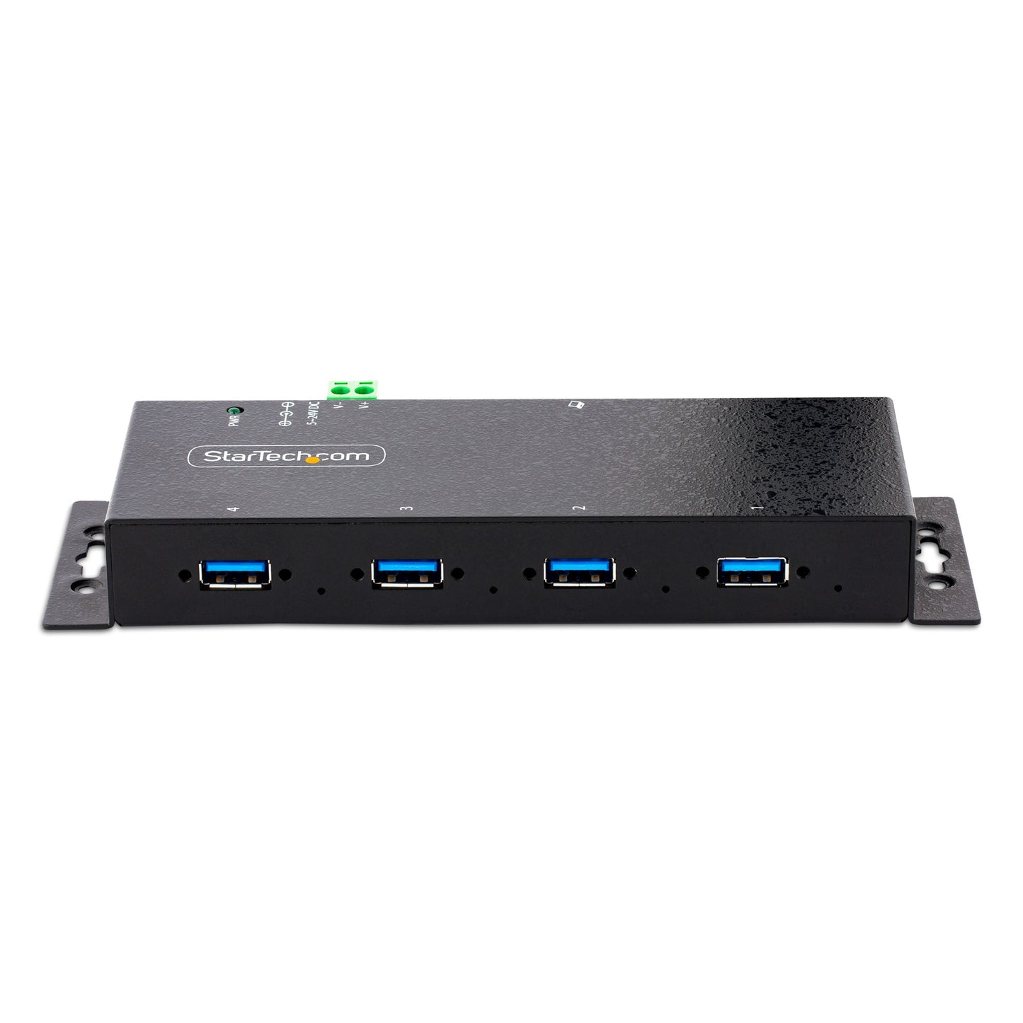 StarTech.com 4-Port USB 3.0 Hub - 5Gbps - Metal Industrial USB-A Hub - Wall or Desk