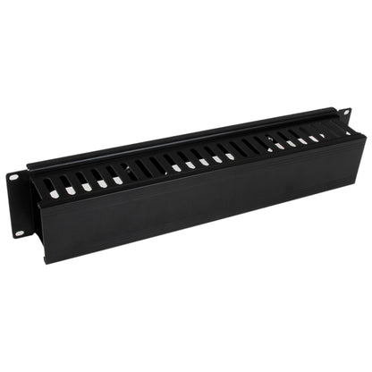StarTech.com Horizontal 2U Server Rack Cable Management Finger Duct w/ Cover - 19"