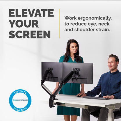 Fellowes Platinum Series Dual Monitor Arm - Monitor Mount for Two 8KG 40 Inch