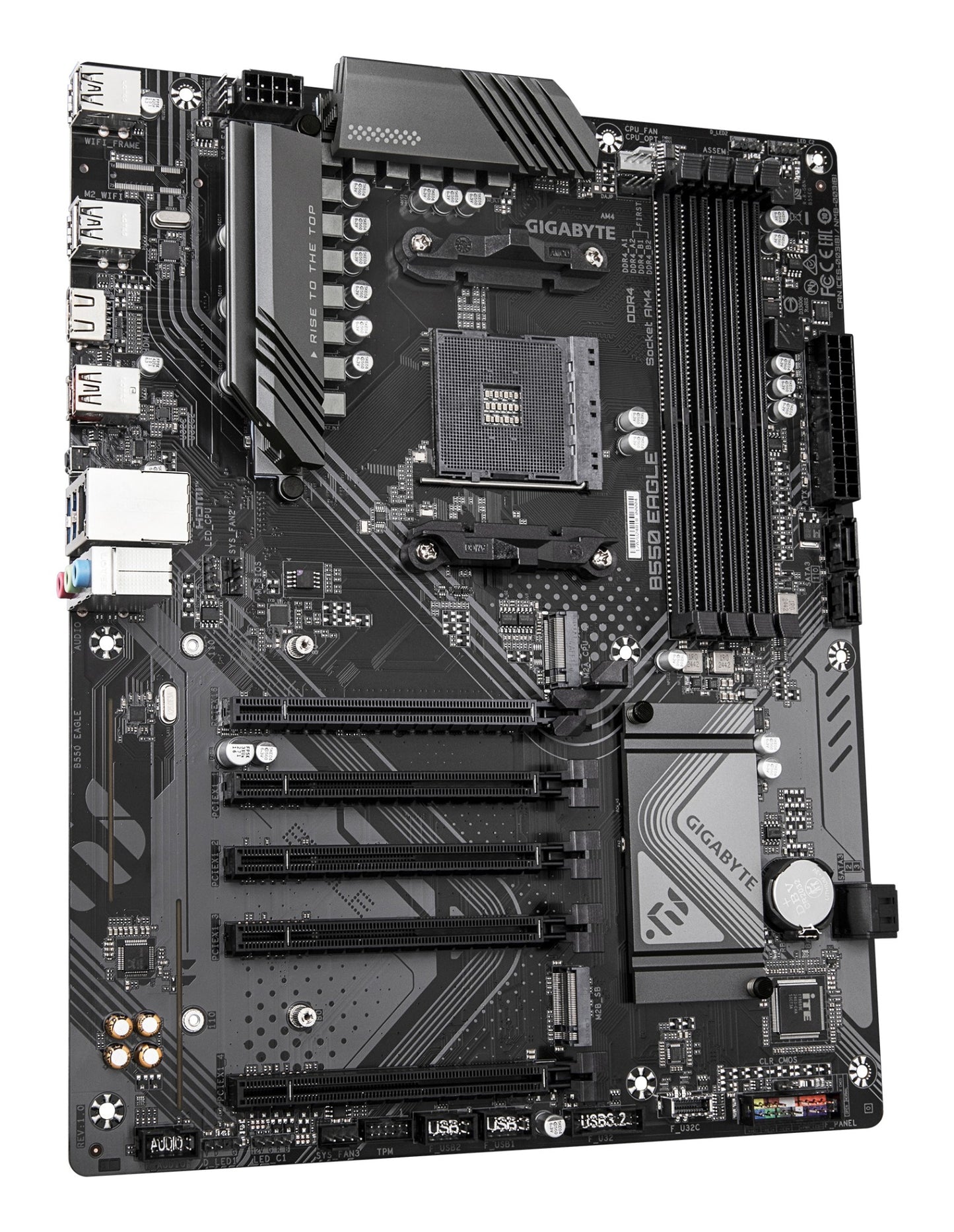 Gigabyte B550 EAGLE Motherboard - AMD Ryzen 5000 G-Series CPUs, 10+3+1 Phases VRM
