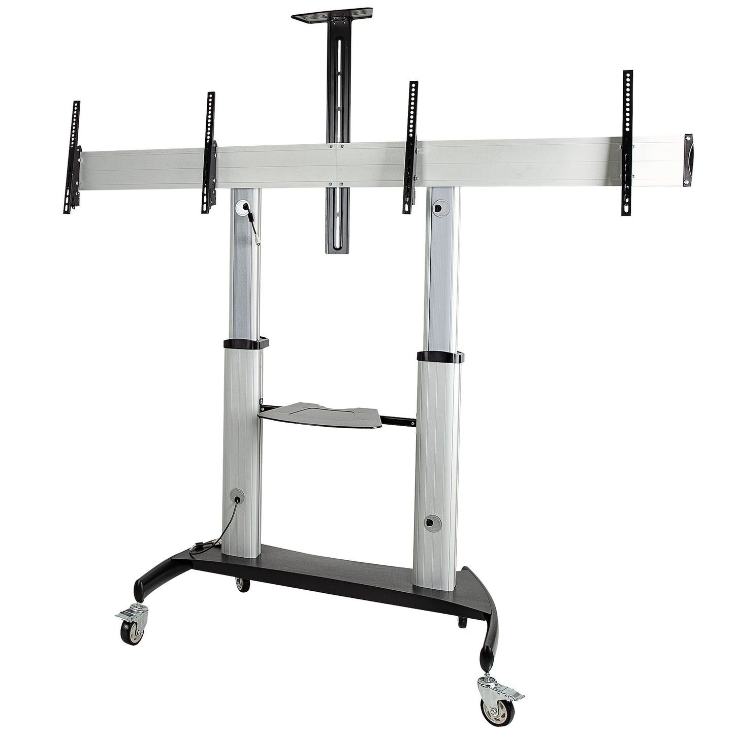 StarTech.com Dual TV Cart for 37-60in VESA TVs up to 110lb/50kg each - Height Mount