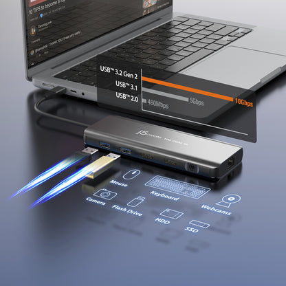 j5create JCD398 USB-C® HDMI™ Docking Station