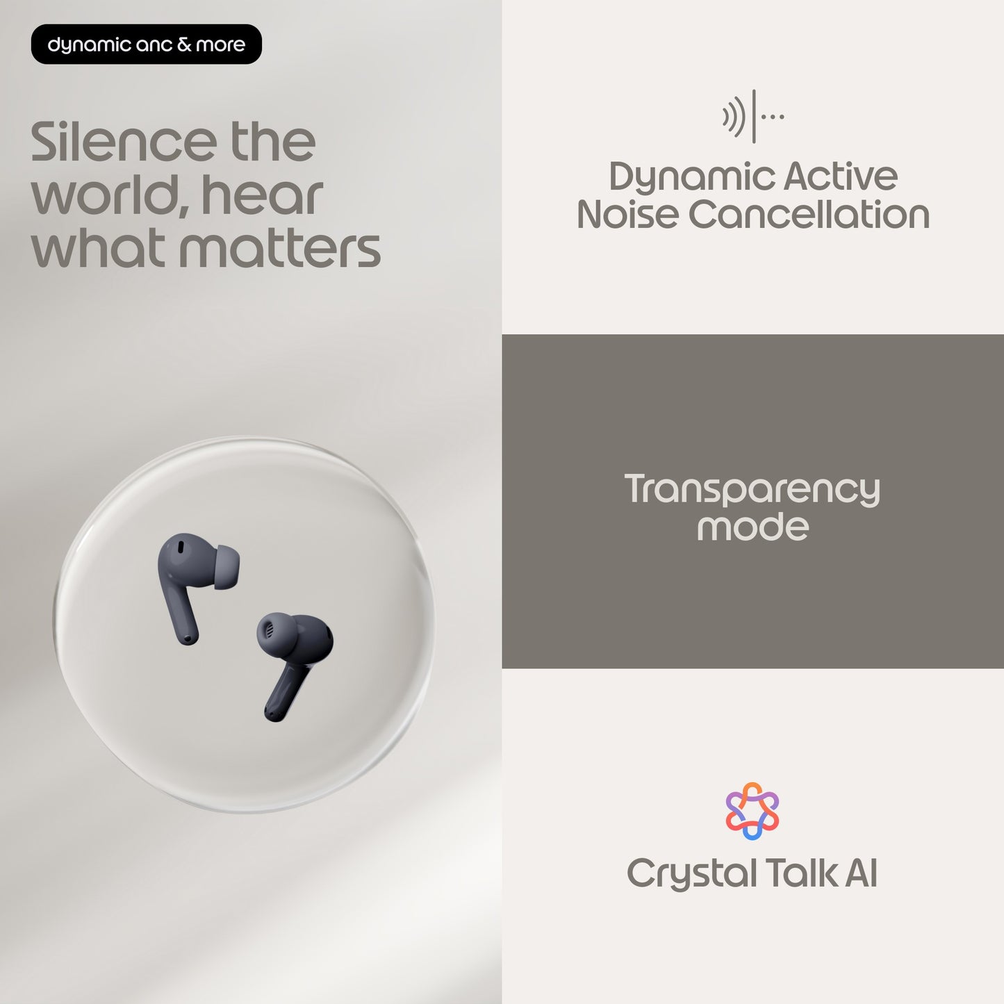 Motorola Moto Buds 2 Headset Wireless In-ear Calls/Music Bluetooth Carbon