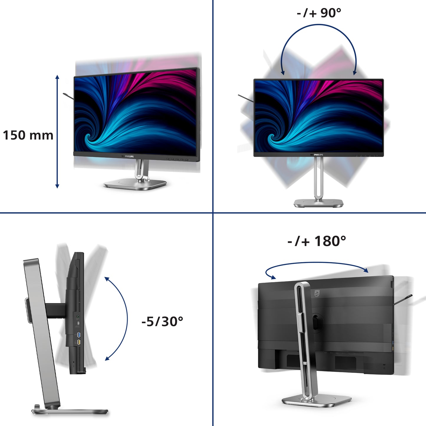 Philips 4000 series 24B2U4301/00 23.8" Full HD IPS 120Hz Monitor