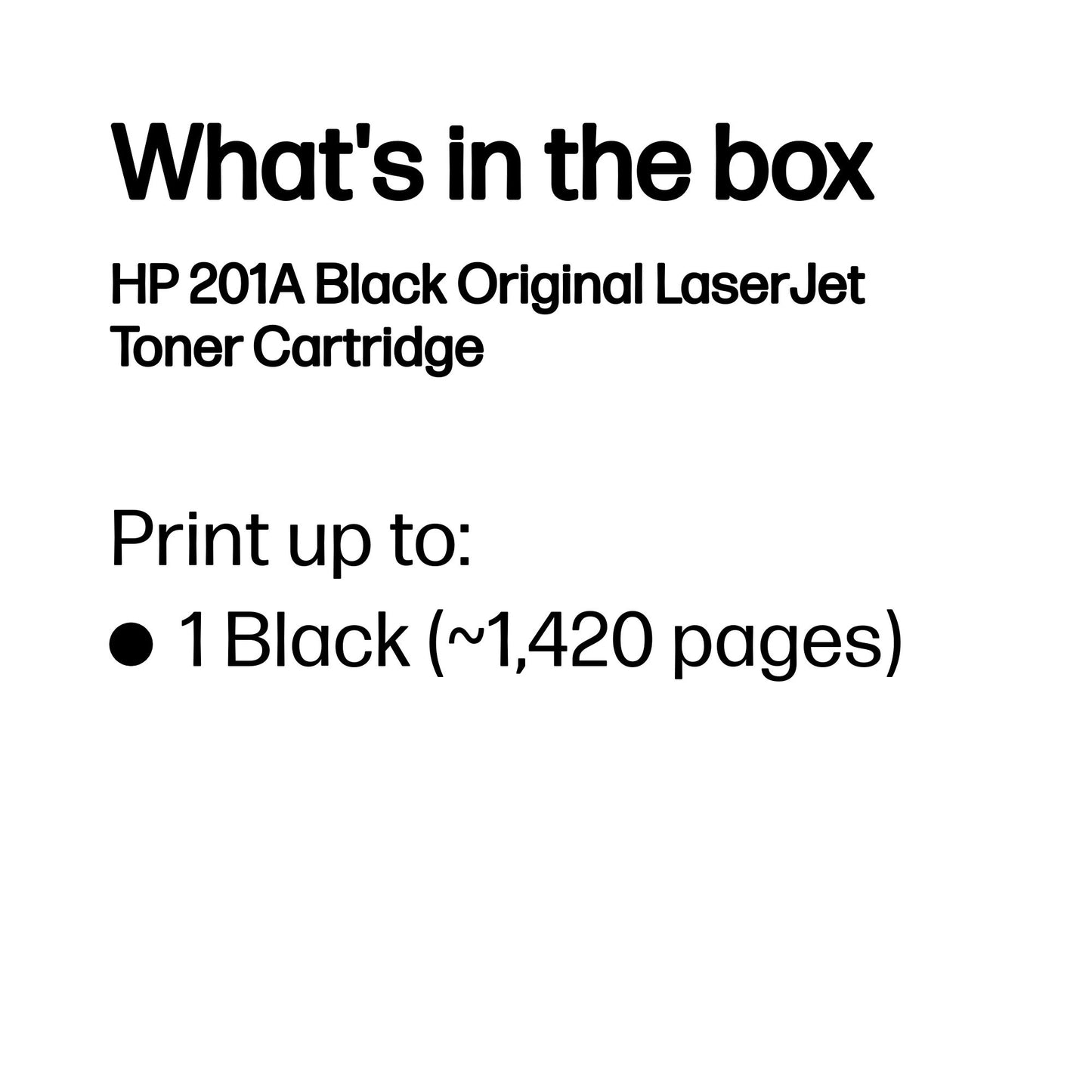 HP CF400A/201A Black Toner Cartridge (1.42K pages, HP Pro M 252)