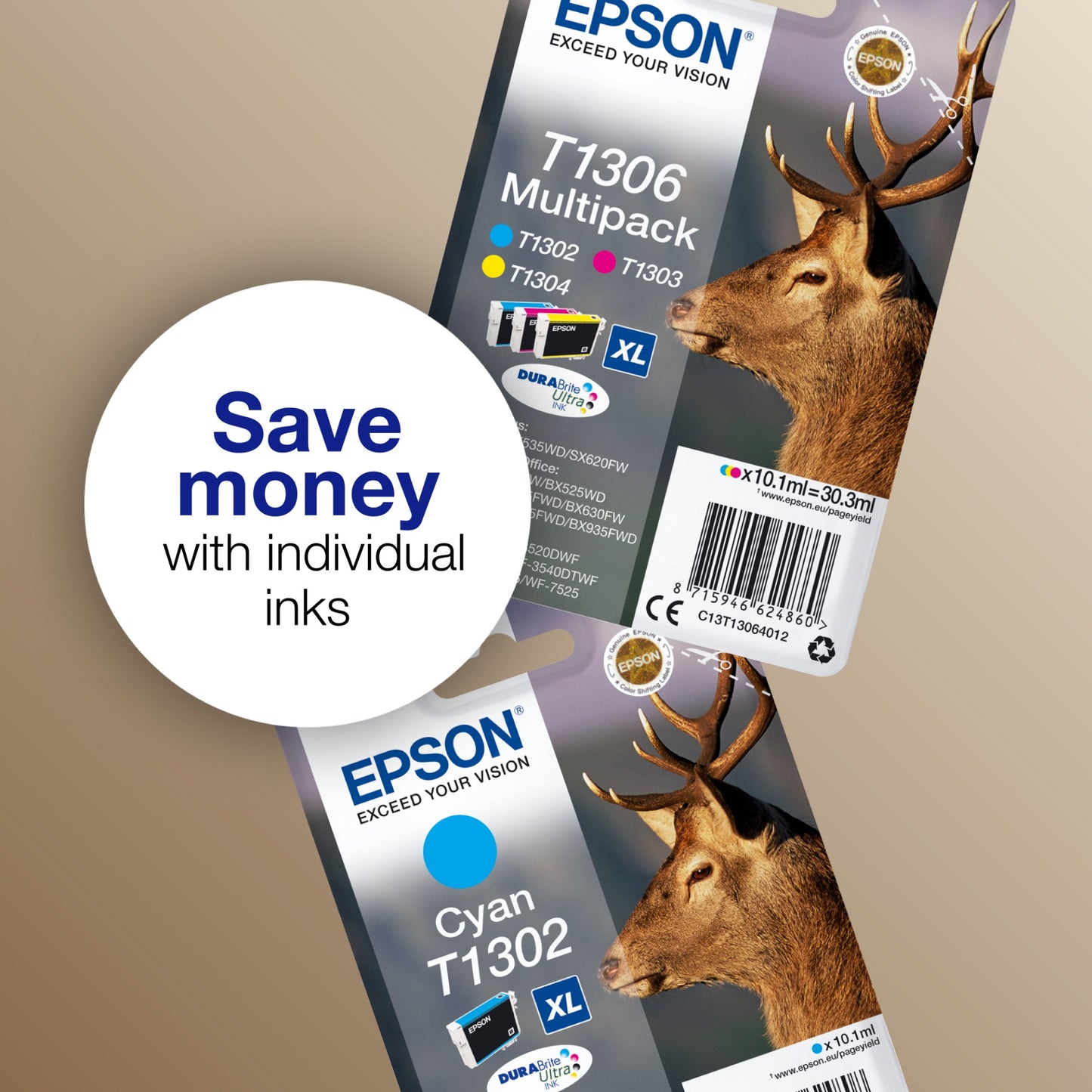 Epson C13T13014012/T1301 Black Ink Cartridge (945 pages)
