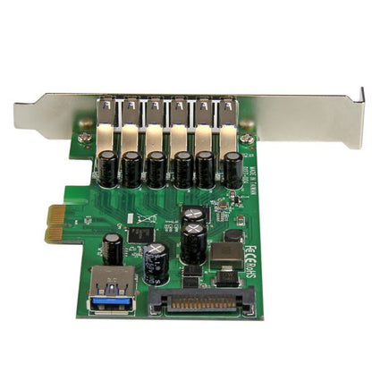 StarTech.com 7-Port PCI Express USB 3.0 Card - 5Gbps - Standard and Low-Profile Hub