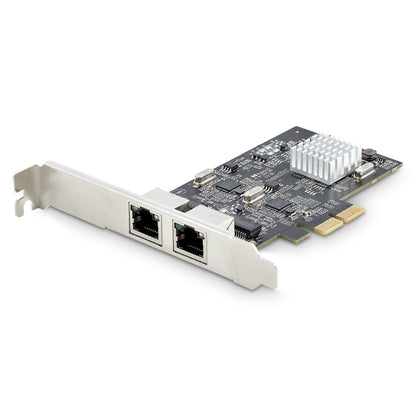 StarTech.com 2-Port 2.5Gbps NBASE-T PCIe Network Card, Intel I225-V, Dual-Port Network Adapter