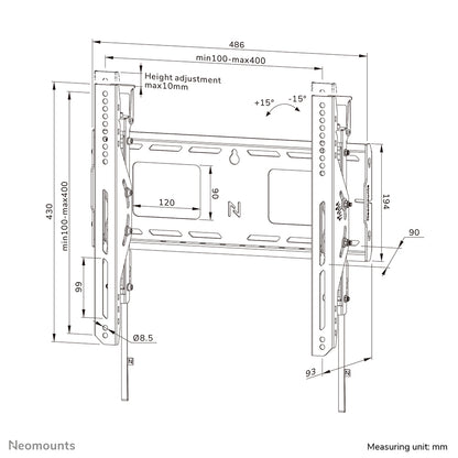 Neomounts WL35-750BL14 Heavy duty wall mount 42-75" - tilt - lockable - fast