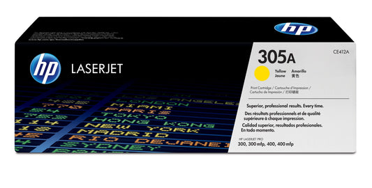 HP CE412A/305A Yellow Toner Cartridge (2.6K pages, HP LaserJet M 375)