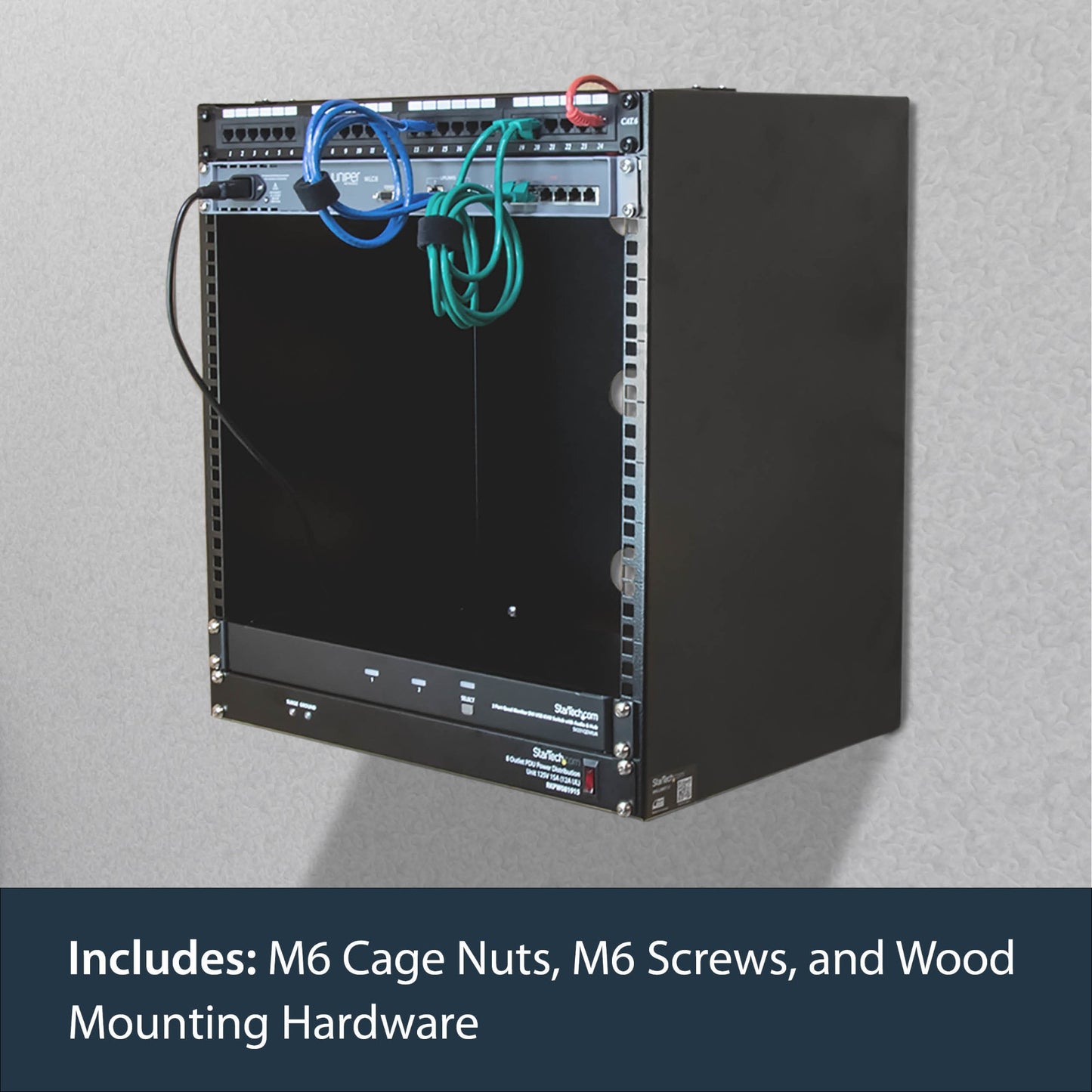 StarTech.com 12U Wall Mount Network Rack - 14 Inch Deep (Low Profile) - 19" Patch
