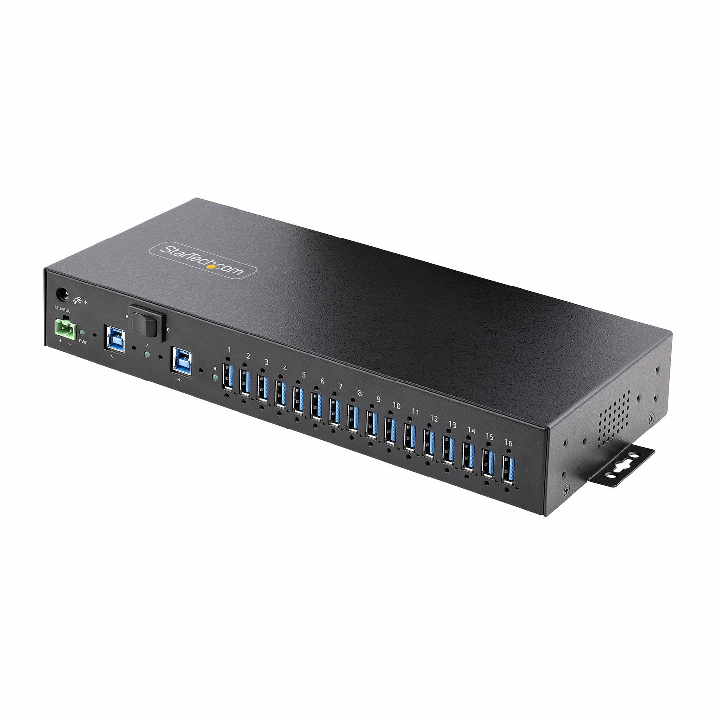 StarTech.com 16-Port Industrial USB 5Gbps Hub with Power Adapter, Metal Enclosure