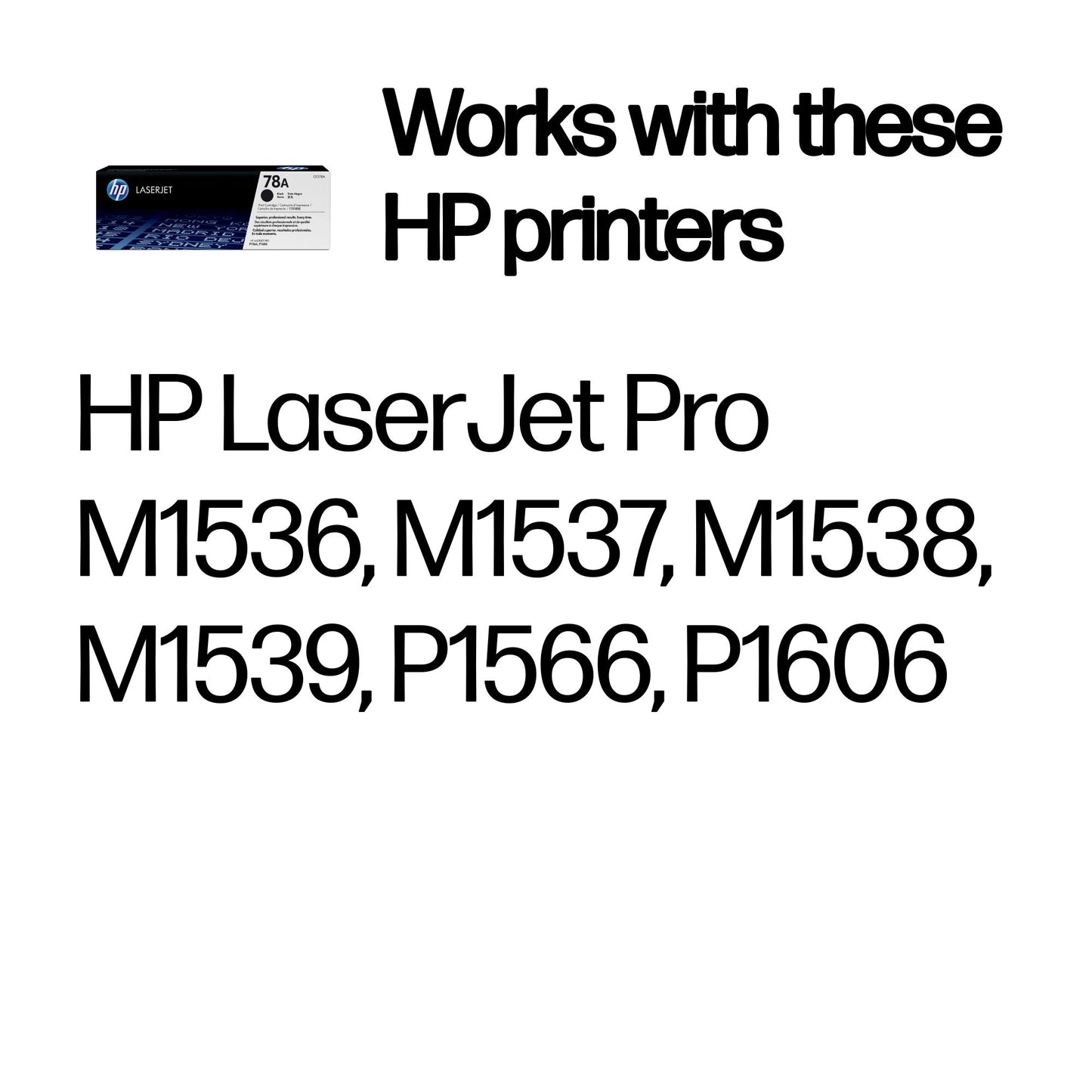 HP CE278A/78A Black Toner Cartridge (2.1K pages, HP Pro P 1600)