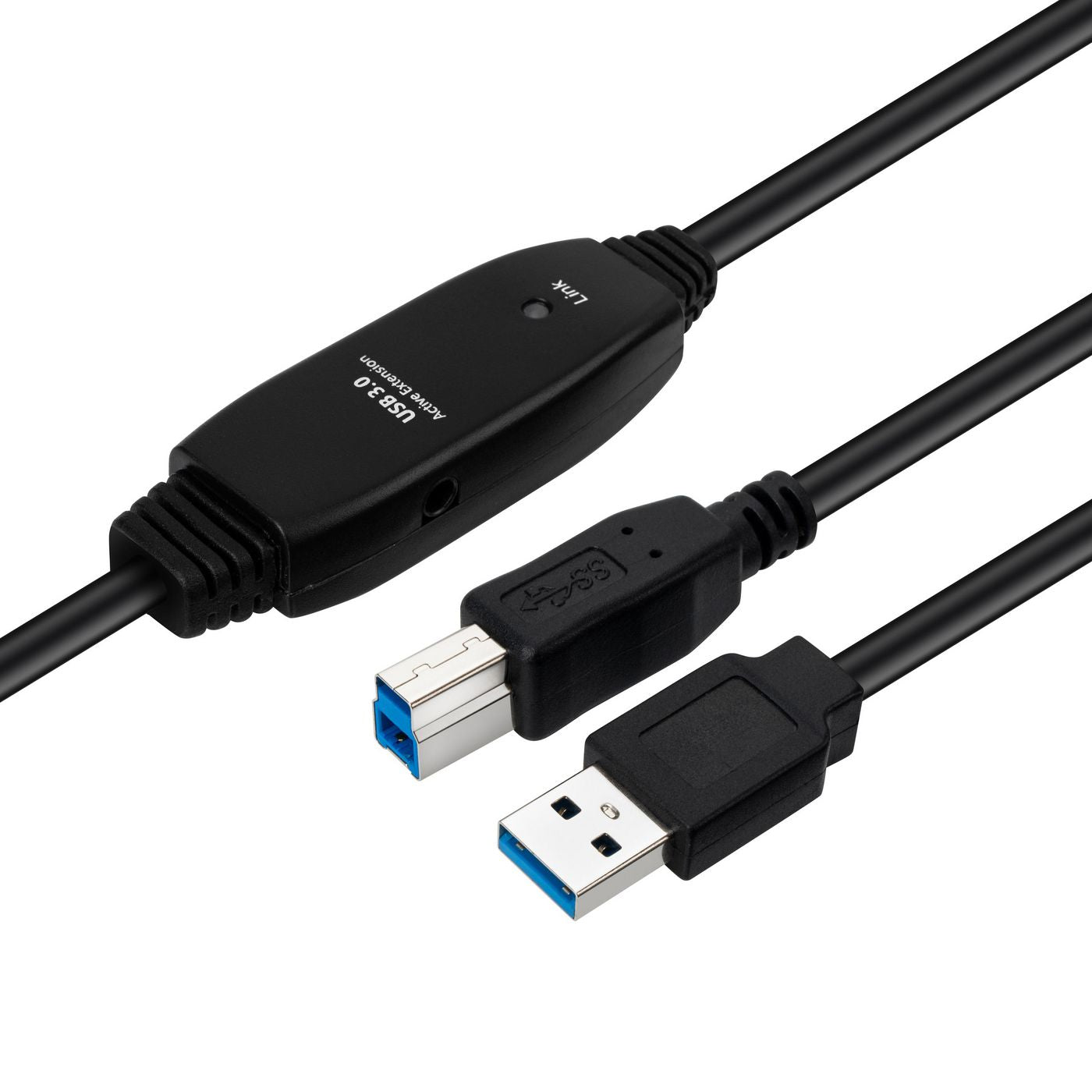 Microconnect Active USB3.0 A-B 10m M-M, Black Cable