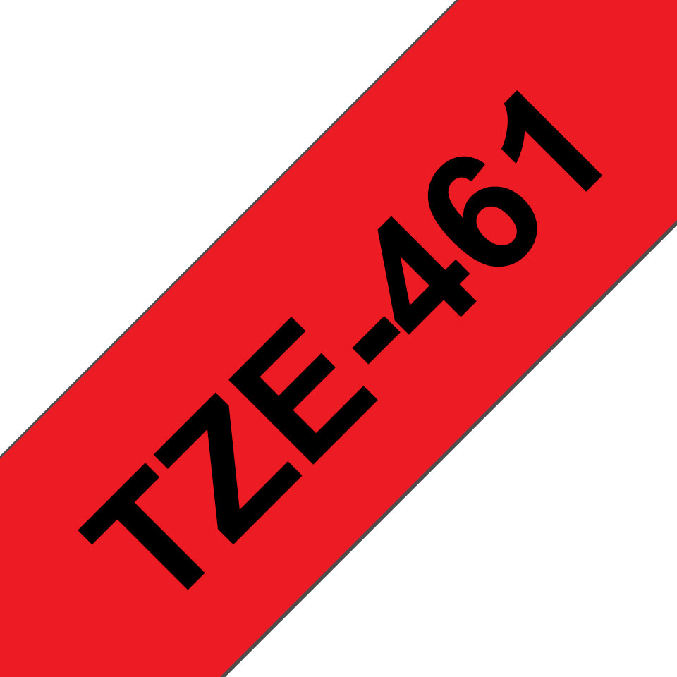 Brother TZE-461 DirectLabel black on red Laminat 36mm x 8m for Brother P-Touch TZ Labels