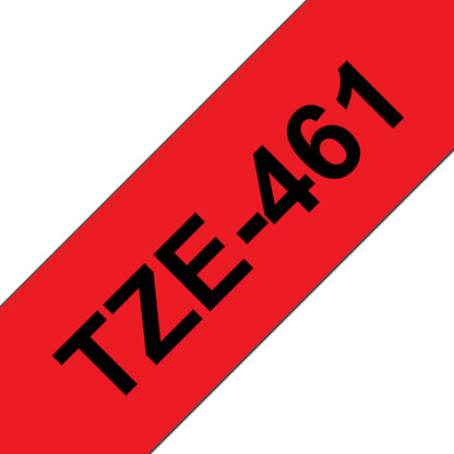 Brother TZE-461 DirectLabel black on red Laminat 36mm x 8m for Brother P-Touch TZ Labels