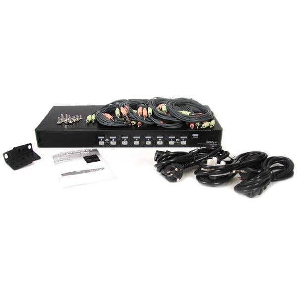 StarTech.com 8 Port Rackmount USB VGA KVM Switch w/ Audio (Audio Cables Included)